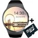 Ceas Smartwatch cu Telefon iUni KW18, Touchscreen 1.3 Inch, Notificari, iOS, Android, Black + Card M